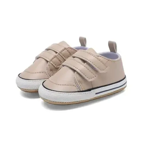 Clowora Baby Boys Girls Shoes Non-Slip Rubber Sole Sneakers Infant First Walking Toddler Crib Shoes Newborn Loafers Flats. - 6