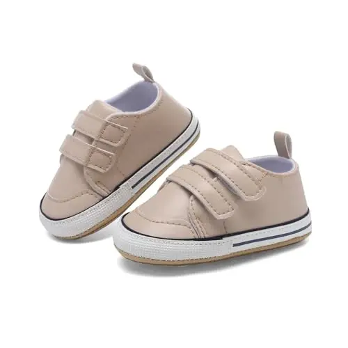 Clowora Baby Boys Girls Shoes Non-Slip Rubber Sole Sneakers Infant First Walking Toddler Crib Shoes Newborn Loafers Flats. - 4