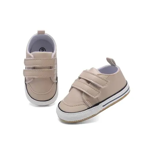 Clowora Baby Boys Girls Shoes Non-Slip Rubber Sole Sneakers Infant First Walking Toddler Crib Shoes Newborn Loafers Flats. - 5