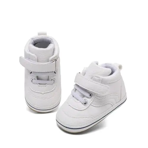 Clowora Baby Boys Girls Shoes Non-Slip Rubber Sole Sneakers Infant First Walking Toddler Crib Shoes Newborn Loafers Flats. - 3