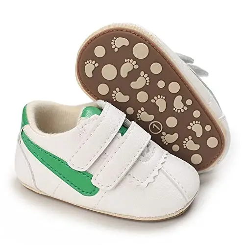 Clowora Baby Boys Girls Shoes Non-Slip Rubber Sole Sneakers Infant First Walking Toddler Crib Shoes Newborn Loafers Flats. - 1