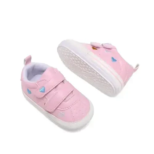 Clowora Baby Boys Girls Shoes Non-Slip Rubber Sole Sneakers Infant First Walking Toddler Crib Shoes Newborn Loafers Flats. - 2