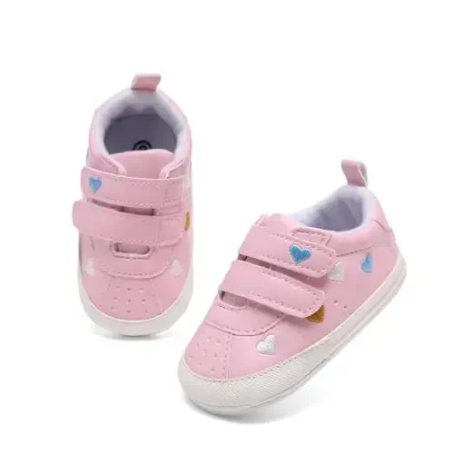 Clowora Baby Boys Girls Shoes Non-Slip Rubber Sole Sneakers Infant First Walking Toddler Crib Shoes Newborn Loafers Flats. - 4