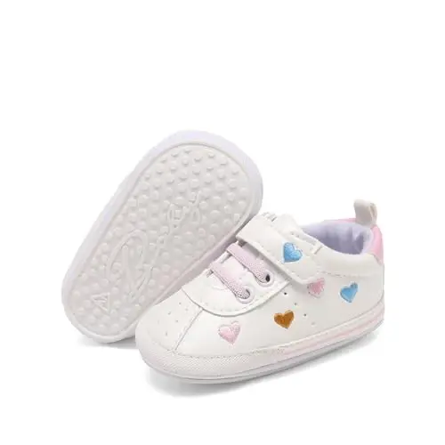 Clowora Baby Boys Girls Shoes Non-Slip Rubber Sole Sneakers Infant First Walking Toddler Crib Shoes Newborn Loafers Flats. - 1