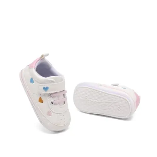 Clowora Baby Boys Girls Shoes Non-Slip Rubber Sole Sneakers Infant First Walking Toddler Crib Shoes Newborn Loafers Flats. - 2