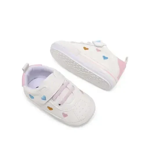 Clowora Baby Boys Girls Shoes Non-Slip Rubber Sole Sneakers Infant First Walking Toddler Crib Shoes Newborn Loafers Flats. - 3