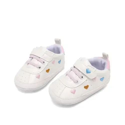 Clowora Baby Boys Girls Shoes Non-Slip Rubber Sole Sneakers Infant First Walking Toddler Crib Shoes Newborn Loafers Flats. - 4