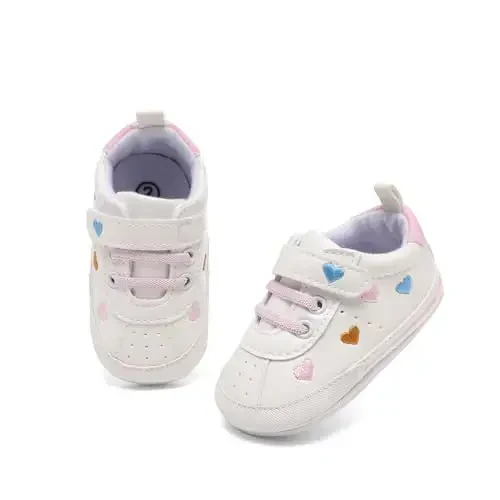 Clowora Baby Boys Girls Shoes Non-Slip Rubber Sole Sneakers Infant First Walking Toddler Crib Shoes Newborn Loafers Flats. - 5