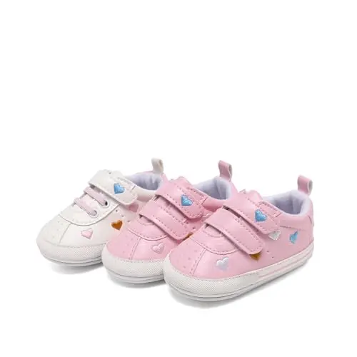 Clowora Baby Boys Girls Shoes Non-Slip Rubber Sole Sneakers Infant First Walking Toddler Crib Shoes Newborn Loafers Flats. - 7