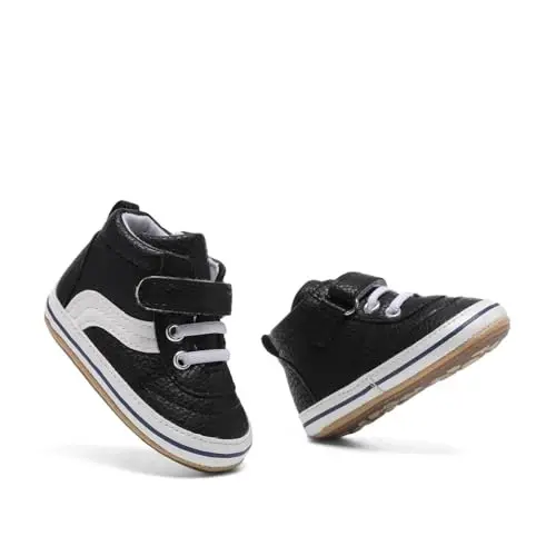 Clowora Baby Boys Girls Shoes Non-Slip Rubber Sole Sneakers Infant First Walking Toddler Crib Shoes Newborn Loafers Flats. - 6