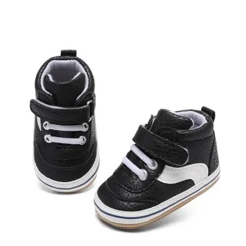 Clowora Baby Boys Girls Shoes Non-Slip Rubber Sole Sneakers Infant First Walking Toddler Crib Shoes Newborn Loafers Flats. - 5