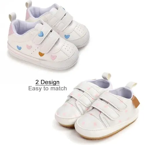 Clowora Baby Boys Girls Shoes Non-Slip Rubber Sole Sneakers Infant First Walking Toddler Crib Shoes Newborn Loafers Flats. - 3