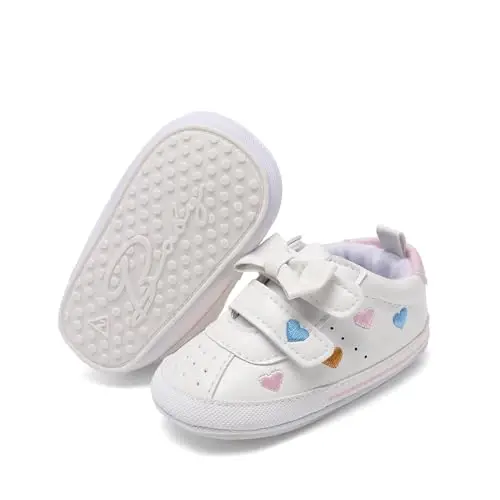 Clowora Baby Boys Girls Shoes Non-Slip Rubber Sole Sneakers Infant First Walking Toddler Crib Shoes Newborn Loafers Flats. - 1
