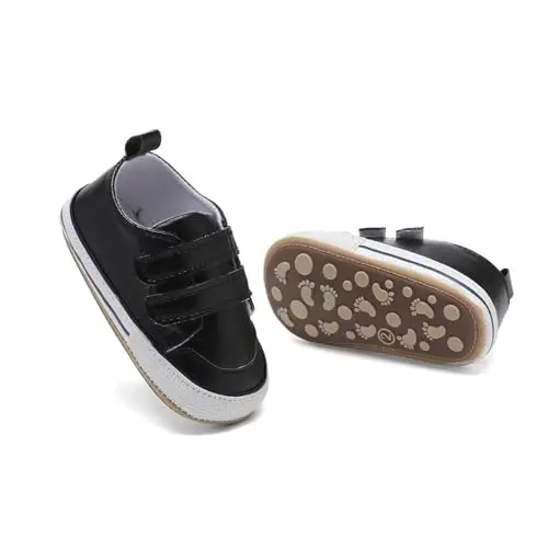 Clowora Baby Boys Girls Shoes Non-Slip Rubber Sole Sneakers Infant First Walking Toddler Crib Shoes Newborn Loafers Flats. - 3