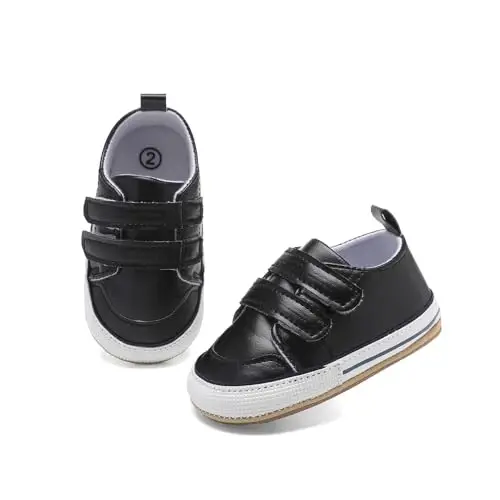 Clowora Baby Boys Girls Shoes Non-Slip Rubber Sole Sneakers Infant First Walking Toddler Crib Shoes Newborn Loafers Flats. - 4