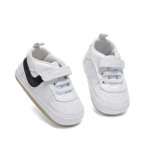 Clowora Unisex Bebek Ayakkabıları Erkek Kız Bebek Sneaker Kaymaz Yumuşak Kauçuk Tabanlı Yeni Yürümeye Başlayan Çocuk Beşik İlk Yürüyüş Hafif Ayakkabılar - 3