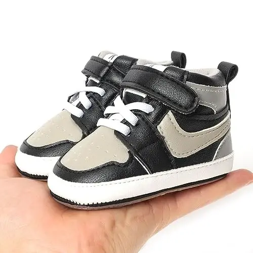 Clowora Unisex Bebek Ayakkabıları Erkek Kız Bebek Sneaker Kaymaz Yumuşak Kauçuk Tabanlı Yürüyor Beşik İlk Yürüteç Hafif Ayakkabılar - 2