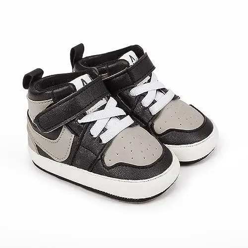 Clowora Unisex Bebek Ayakkabıları Erkek Kız Bebek Sneaker Kaymaz Yumuşak Kauçuk Tabanlı Yürüyor Beşik İlk Yürüteç Hafif Ayakkabılar - 4