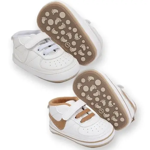 Clowora Unisex Bebek Ayakkabıları Erkek Kız Bebek Sneaker Kaymaz Yumuşak Kauçuk Tabanlı Yürüyor Beşik İlk Yürüyüşe Hafif Ayakkabılar 