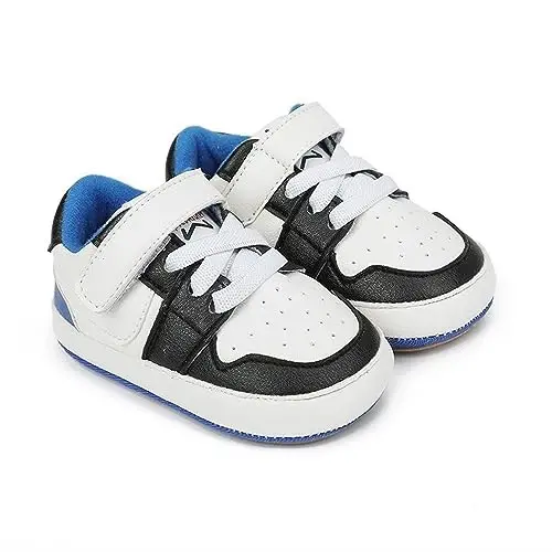 Clowora Unsex Baby Shoes Boys Girls Infant Sneakers Non-Slip Soft Rubber Sole Toddler Crib First Walker Lightweight Shoes - 3