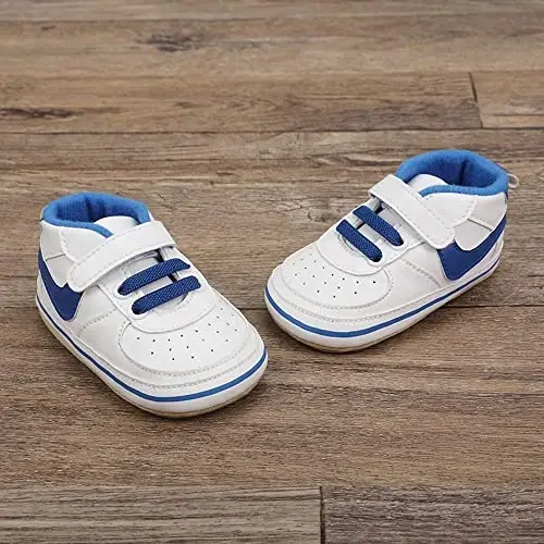 Clowora Unsex Baby Shoes Boys Girls Infant Sneakers Non-Slip Soft Rubber Sole Toddler Crib First Walker Lightweight Shoes - 3