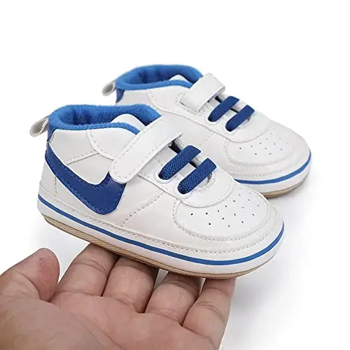Clowora Unsex Baby Shoes Boys Girls Infant Sneakers Non-Slip Soft Rubber Sole Toddler Crib First Walker Lightweight Shoes - 5