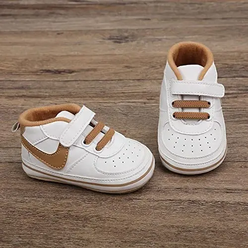 Clowora Unsex Baby Shoes Boys Girls Infant Sneakers Non-Slip Soft Rubber Sole Toddler Crib First Walker Lightweight Shoes - 3