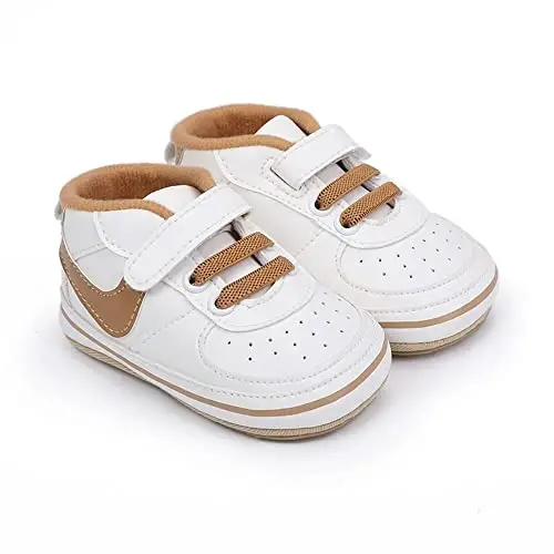 Clowora Unsex Baby Shoes Boys Girls Infant Sneakers Non-Slip Soft Rubber Sole Toddler Crib First Walker Lightweight Shoes - 5