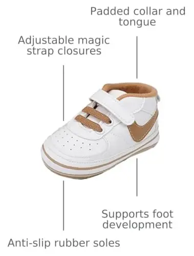 Clowora Unsex Baby Shoes Boys Girls Infant Sneakers Non-Slip Soft Rubber Sole Toddler Crib First Walker Lightweight Shoes 