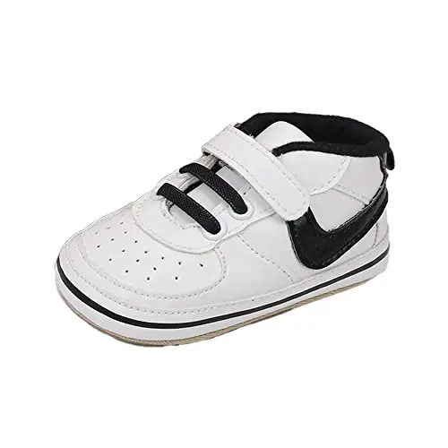 Clowora Unsex Baby Shoes Boys Girls Infant Sneakers Non-Slip Soft Rubber Sole Toddler Crib First Walker Lightweight Shoes - 1