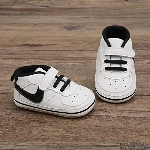 Clowora Unsex Baby Shoes Boys Girls Infant Sneakers Non-Slip Soft Rubber Sole Toddler Crib First Walker Lightweight Shoes - 2