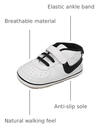 Clowora Unsex Baby Shoes Boys Girls Infant Sneakers Non-Slip Soft Rubber Sole Toddler Crib First Walker Lightweight Shoes 