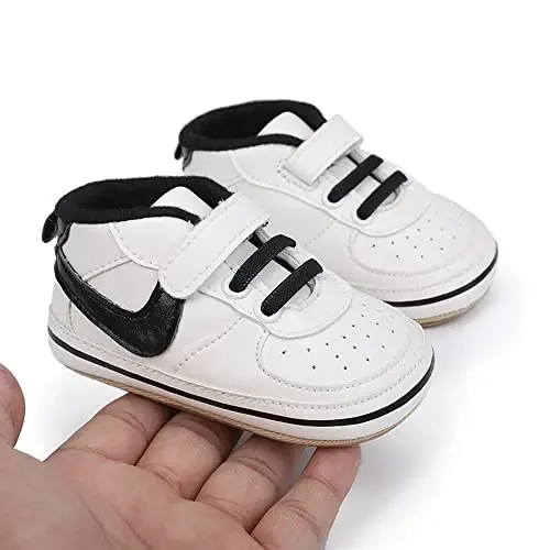 Clowora Unsex Baby Shoes Boys Girls Infant Sneakers Non-Slip Soft Rubber Sole Toddler Crib First Walker Lightweight Shoes - 3