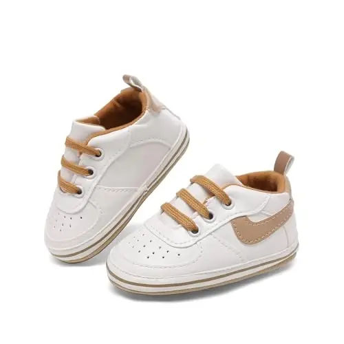 Clowora Unsex Baby Shoes Boys Girls Infant Sneakers Non-Slip Soft Rubber Sole Toddler Crib First Walker Lightweight Shoes - CLOWORA (1)