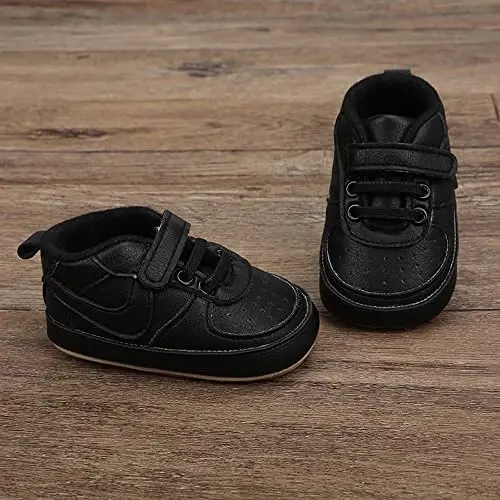 Clowora Unsex Baby Shoes Boys Girls Infant Sneakers Non-Slip Soft Rubber Sole Toddler Crib First Walker Lightweight Shoes - 3