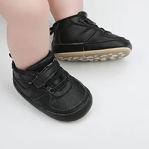 Clowora Unsex Baby Shoes Boys Girls Infant Sneakers Non-Slip Soft Rubber Sole Toddler Crib First Walker Lightweight Shoes - 2