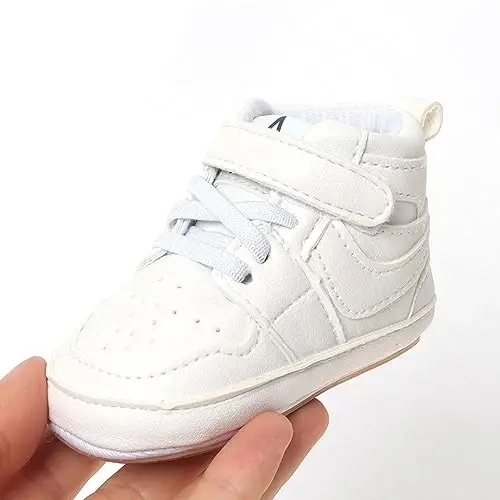 Clowora Unsex Baby Shoes Boys Girls Infant Sneakers Non-Slip Soft Rubber Sole Toddler Crib First Walker Lightweight Shoes - 2