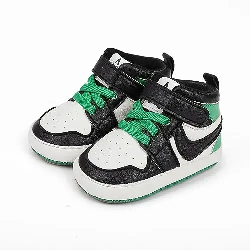 Clowora Unsex Baby Shoes Boys Girls Infant Sneakers Non-Slip Soft Rubber Sole Toddler Crib First Walker Lightweight Shoes - 2