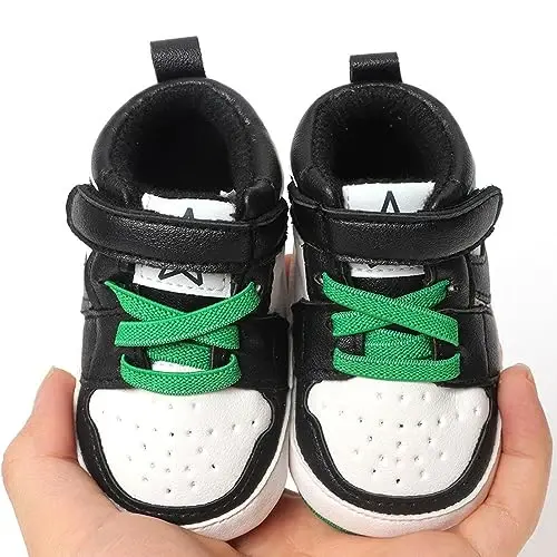 Clowora Unsex Baby Shoes Boys Girls Infant Sneakers Non-Slip Soft Rubber Sole Toddler Crib First Walker Lightweight Shoes - 3