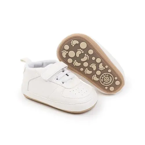 Clowora Unsex Baby Shoes Boys Girls Infant Sneakers Non-Slip Soft Rubber Sole Toddler Crib First Walker Lightweight Shoes 