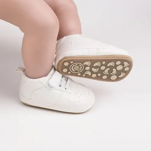 Clowora Unsex Baby Shoes Boys Girls Infant Sneakers Non-Slip Soft Rubber Sole Toddler Crib First Walker Lightweight Shoes - CLOWORA (1)