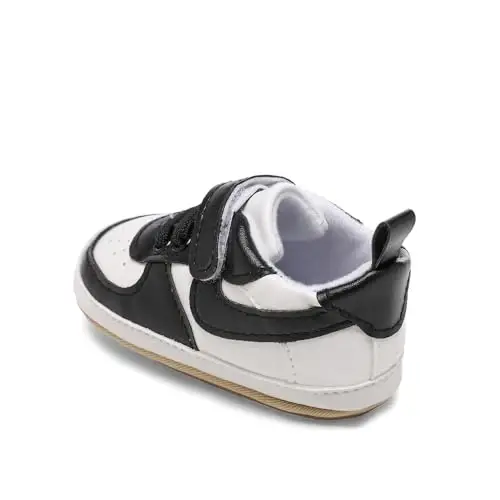 Clowora Unsex Baby Shoes Boys Girls Infant Sneakers Non-Slip Soft Rubber Sole Toddler Crib First Walker Lightweight Shoes - 6