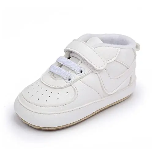 Clowora Unsex Baby Shoes Boys Girls Infant Sneakers Non-Slip Soft Rubber Sole Toddler Crib First Walker Lightweight Shoes - 6
