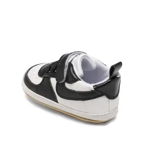 Clowora Unsex Baby Shoes Boys Girls Infant Sneakers Non-Slip Soft Rubber Sole Toddler Crib First Walker Lightweight Shoes - 6