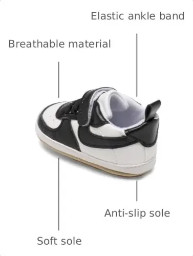 Clowora Unsex Baby Shoes Boys Girls Infant Sneakers Non-Slip Soft Rubber Sole Toddler Crib First Walker Lightweight Shoes 