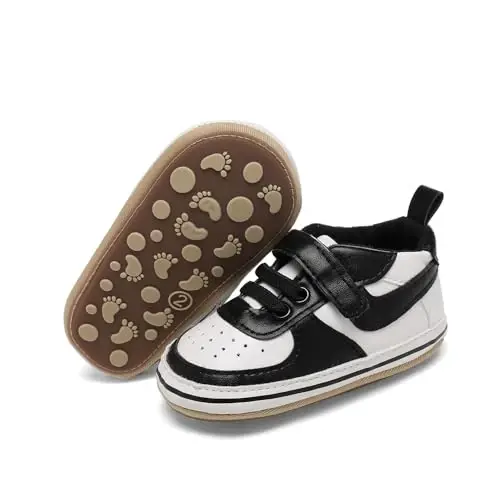 Clowora Unsex Baby Shoes Boys Girls Infant Sneakers Non-Slip Soft Rubber Sole Toddler Crib First Walker Lightweight Shoes - CLOWORA