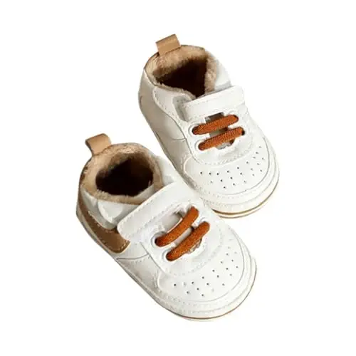 Clowora Unsex Baby Shoes Boys Girls Infant Sneakers Non-Slip Soft Rubber Sole Toddler Crib First Walker Lightweight Shoes - 1