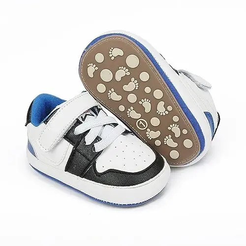 Clowora Unsex Baby Shoes Boys Girls Infant Sneakers Non-Slip Soft Rubber Sole Toddler Crib First Walker Lightweight Shoes - CLOWORA (1)