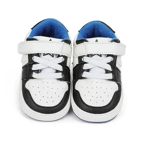 Clowora Unsex Baby Shoes Boys Girls Infant Sneakers Non-Slip Soft Rubber Sole Toddler Crib First Walker Lightweight Shoes - 6