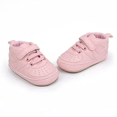 Clowora Unsex Baby Shoes Boys Girls Infant Sneakers Non-Slip Soft Rubber Sole Toddler Crib First Walker Lightweight Shoes - 4